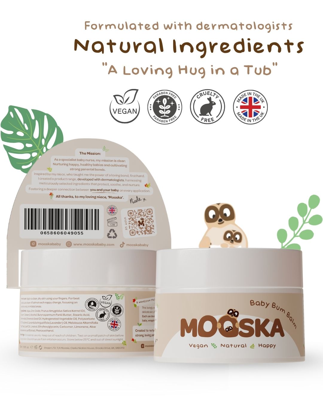 Gentle soothing baby nappy cream for sensetive skin